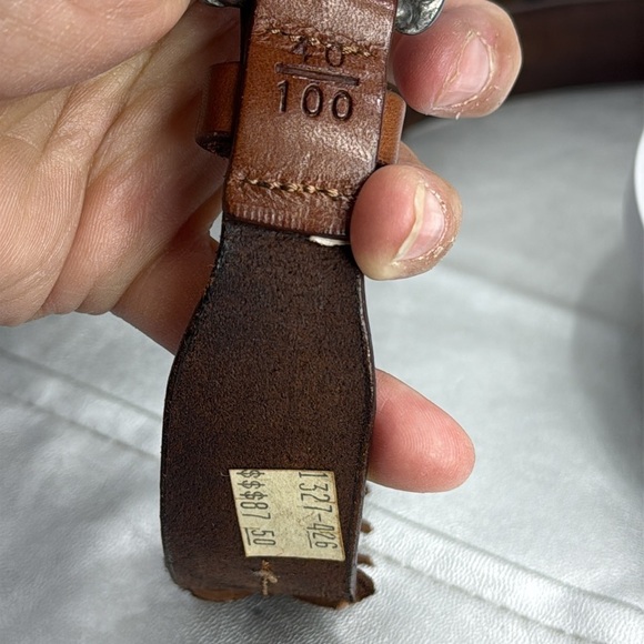 (H) COLE HAAN, women\'s vintage braided leather belt, made in Italy, size 40